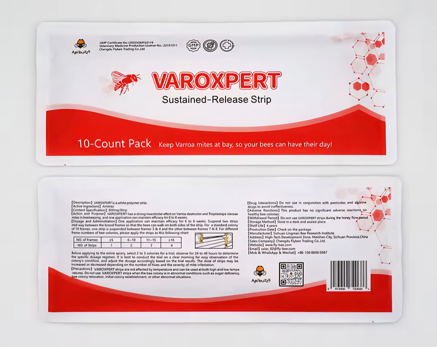 Varoxpert - Slow Release Amitraz miticide (10 strip pack)