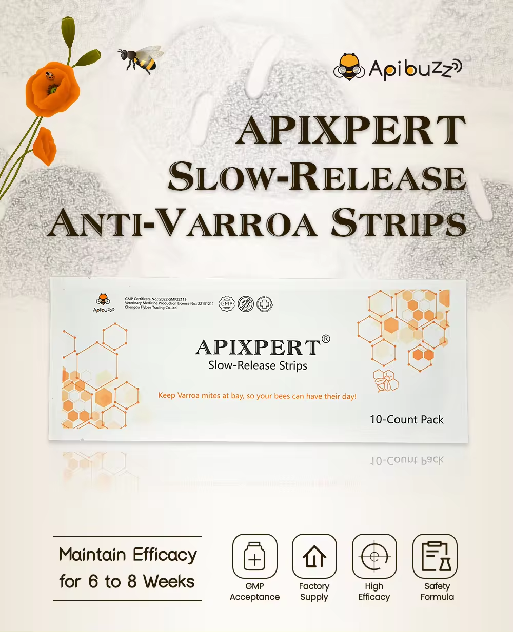 Apixpert - Slow Release Flumethrin miticide (10 strip pack)